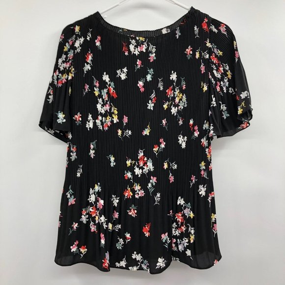 Ann Taylor Floral Blouse Womens XS New Pleated - Picture 2 of 12
